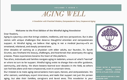 Introducing Our First “Aging Well” Newsletter!